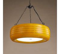 Chandelier, Creative V-intage T-ire Ceiling Pendant Light Retro Industrial Iron Art Big Suspens Light Antique Single Head Hanging Lamp Nostalgic Loft Ceiling Fixture Light 40cm Ch(Yellow,55