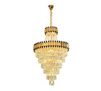 Chandelier - Crystal Chandelier Light Duplex Building Living Room Crystal Villa Apartment Hollow Building Mezzanine Floor Staircase Long