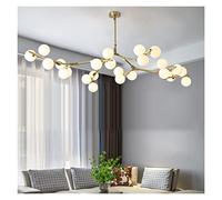 chandelier , Crystal Chandelier Tree Branches LED Chandelier Glass Balls Chandelier Molecular Living Room Decoration Dining Room Bedroom Lighting Fixtures ( Color : Warm , Size : 2-18HEAD-13CM HANGING