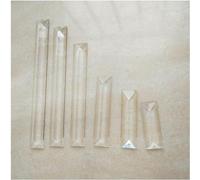 Chandelier Crystal Prism Pendant 10pcs/lot Clear Triangular Crystal Rod Prism Chandelier Crystal Band 1 or 2 Holes Crystal Lighting Lamp Replacement Parts (Color : 22x200mm clear, Size : 10pcs with