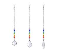 Chandelier Crystal Prisms Pendants 1/3pcs Chakra Crystal Maker Colorful Beads Pendants Home Hanging Prisms Craft(3 packs)