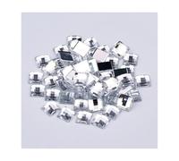 Chandelier Crystal Prisms Pendants 100pcs 16 Mm Square Crystal AB Acrylic Flatback Crafts(Clear)