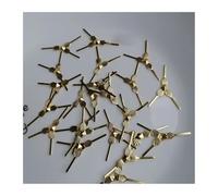 Chandelier Crystal Prisms Pendants 100PCS 29mm Gold Metal Triangle Bowtie Pin Hook For Crystal Prisms Beads Chandelier Pendant Lamp Parts