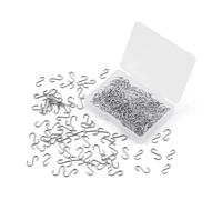 Chandelier Crystal Prisms Pendants 100Pcs Hook Chandelier Crystal Connectors Accessories Hanging Metal Connector Clasp Lamp Decoration(Chrome 100pcs)