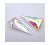 Chandelier Crystal Prisms Pendants 12pcs 38mm Crystal Triangle Shape Pendants Glass AB Rainbow Lamp(A035 Half Ab 01)
