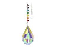 Chandelier Crystal Prisms Pendants 1pcs 34.5cm Hanging Colorful AB Color 76mm Crystal Prisms Light String Pendant Home Part