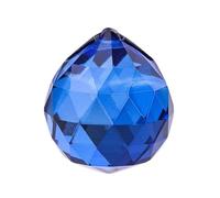 Chandelier Crystal Prisms Pendants 1PCS Crystal Ball Prism Faceted Sun Shine Catcher Rainbow Pendant Home Decor(Dark Blue)