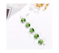 Chandelier Crystal Prisms Pendants 2 String Colorful Crystal Beaded Pendant Home Garden For Decoration Accessories Handicrafts(2 string green)