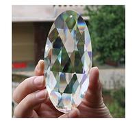 Chandelier Crystal Prisms Pendants 2PCS 120mm Clear Oval Crystal Prism Hanging Drop Shinning Photo Prop Crystals Lighting Lamp Replacement Parts