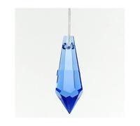 Chandelier Crystal Prisms Pendants 5Pcs Crystal Drop Pendant Rainbow Chandelier Lamp Glass Prisms 1.5inch Hanging Home Accessories(Light blue)