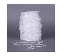 Chandelier Crystal Prisms Pendants 99FT 30M One Roll Garland Strand Acrylic Crystal Beaded Decoration(Clear)