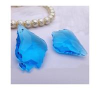 Chandelier Crystal Prisms Pendants K9 Clear Lake Blue Crystal Pendants Heart/pear/leaf/olive Shape Chandelier Curtain Lamp Hanging Drops Accessories(M17 22mm - 50pcs)