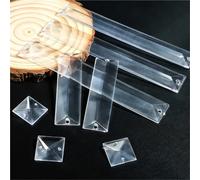 Chandelier Crystals Replacement Crystal Clear Glass Prism Drop 500g Compatible with Chandelier Pendants Home Decor(147mm)