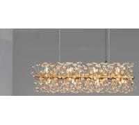 Chandelier, Dandelion Crystal Chandelier Ring Lighting for Living Room Home Decor Pendant Gold Led Haniging Lights Luxury Kitchen(Long 90cm,Cold White_90-260V)