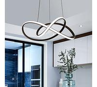 Chandelier Dimmable LED Pendant Light Fixture for Kitchen Island Dining Room Contemporary Circular 3 Ring Chandelier in Black Finish 70x70cm (28x28inch)