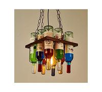 Chandelier E27 Light Source Retro Creative Beer Industry Wrought Iron Glass Bar Chandelier Business Lighting Decorative Retro Chandelier Light,30cm