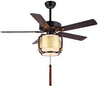 Chandelier Easy to Install Ceiling Fan Light，Reversible Retro Industrial Style Chandelier，Remote Control to Control Wind Speed Ceiling Fan Indoor