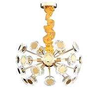 Chandelier Firework Led Light Stainless Steel Crystal Pendant Lighting Fixture Ceiling Light Fixture for Living Room Bedroom Restaurant,9 Lights