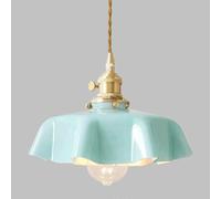 Chandelier French Cream Glass Pendent Lamp - All Copper Single Head Pendant Light Living Room Bedroom Bedside Ceiling Pendent Lamp,soft light