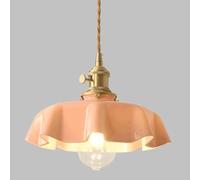 Chandelier French Cream Glass Pendent Lamp - All Copper Single Head Pendant Light Living Room Bedroom Bedside Ceiling Pendent Lamp,soft light