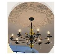 Chandelier, French Style, Medieval, Southern, Living Room, Retro Headlights, Bedroom, Dining, Crystal Chandelier(8 Heads,3 Changeable)