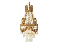 Chandelier Glass Crystal Lamp Drop Small Luxury Royal Crown Bedside Pendant Lights