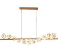 Chandelier, Glass Globe Pendant Light, Adjustable Height Fixture Room & Kitchen Island, Contemporary for Dining Table