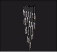 Chandelier Hanging Lamp, Crystal Chandelier Loft Led Chandelier K9 Crystal Duplex Stair Chandelier Living Room Ceiling Hanging Light Lamp,Chandeliers Chandelier/Color/49Head