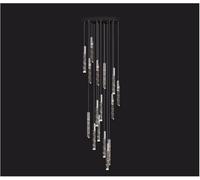Chandelier Hanging Lamp, Crystal Chandelier Loft Led Chandelier K9 Crystal Duplex Stair Chandelier Living Room Ceiling Hanging Light Lamp,Chandeliers Chandelier/Color/16Head