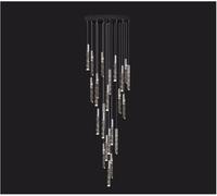 Chandelier Hanging Lamp, Crystal Chandelier Loft Led Chandelier K9 Crystal Duplex Stair Chandelier Living Room Ceiling Hanging Light Lamp,Chandeliers Chandelier/Color/25Head