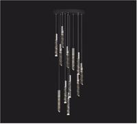 Chandelier Hanging Lamp, Crystal Chandelier Loft Led Chandelier K9 Crystal Duplex Stair Chandelier Living Room Ceiling Hanging Light Lamp,Chandeliers Chandelier/Color/12Head