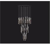 Chandelier Hanging Lamp, Crystal Chandelier Loft Led Chandelier K9 Crystal Duplex Stair Chandelier Living Room Ceiling Hanging Light Lamp,Chandeliers Chandelier/Color/31Head