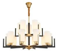 Chandelier Industrial Chandelier 15-Light Vintage Farmhouse Chandelier, Retro Country Style Industrial Large Pendant Light, Ceiling Hanging Lamp Fixture for Living Room, Dining Room, Foyer, Kitchen Is