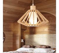Chandelier Japanese- Hanging Lights Solid Wood Light Fixture Creativity Personality Entrance Restaurant Chandelier Corridor Northern Europe Thread Hollow LED Wood Art Pendant Lights Ceiling Lamp
