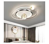 Chandelier lamp, Modern Minimalist Bedroom Ceiling Light Creative Children's Room Pendant Nordic LED Living Home Decoration Lighting(A Black,3-Color Changeable)
