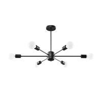 Sollux Lighting Lango Steel Black 6 Light Classic Chandelier