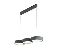 Chandelier, LED 3 Light Sources Pendant Light LED 39W Tricolor Dimming Modern Minimalist Dining Room Chandelier Three-Head Ceiling Hanging Lamp Restaurant Kitchen Bar Lighting Fixture(Round Base)