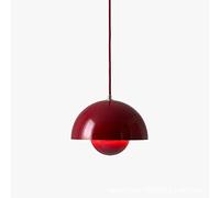 Chandelier LED Farmhouse Globe Pendant Light Round Hanging Light Fixtures for Dining Room Kitchen Island Bedroom Living Room Foyer Stairway,Hanging Light(Red)