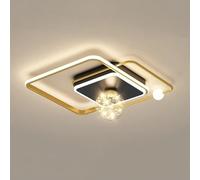 Chandelier LED Square Master Bedroom Dimming Ceiling Light Light Luxury Round Ball Glass Lampshade Creativity Round Ceiling Lamp Romantic Acrylic Frame Remote Control Chandelier,Lamp,Hanging Light
