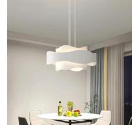 Chandelier Light, Arrivals LED Chandeliers for Living Room Bedroom Study Round Kitchen Hanging Pendant Lustre Fixtures White(Dimmable,White-D46cm)