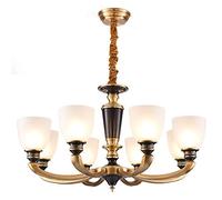 Chandelier light, Chandelier, Pendant Light Fixture European- Chandelier European- Copper Chandelier Retro Copper Lamp - Living Room Hotel Hall Full Copper Pendant ，Chandelier