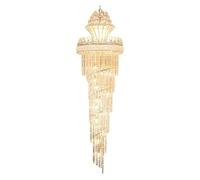 Chandelier Light Crystal Chandelier Raindrop Crystal Chandelier Spiral Staircase K9 Crystal Pendant Light High Ceiling Light Fixtures for Storey Foyer Entryway Living Room Decor(Size:D40cm H120cm)