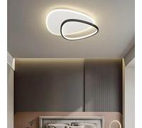 Chandelier Light, Double Layer Ultra-Thin Modern Design Ceiling Lamp Living Room Kitchen Hallway Balcony Bedroom Chandelier House LED Light Decor(Black Delta 45cm,White)