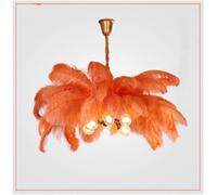 Chandelier Light Fixture LED Chandeliers, Natural Ostrich Feather Pendant Lights LOFT Lustre Pendente Bedroom Hanglamp Restaurant Lighting,Chandelier Lamp