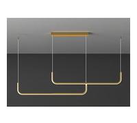 Chandelier Light Fixtures, Dimmable LED Pendant Lighting for Kitchen Island, Gold 3000K-6500K Adjustable Contemporary Chandeliers Lighting Hanging Lamp for Dining Room Living Room