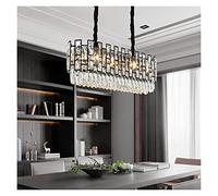 Chandelier Light, LED Chandelier Lamp, Crystal Chandelier Compatible with Living Room 2021 Rectangle Kitchen Island Indoor Lighting Led Chandeliers Black Metal Lights, LED Chandel
