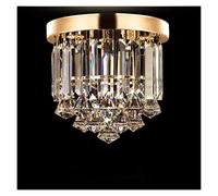 Chandelier light, LED Chandeliers, Crystal LED Ceiling Lights Compatible with Living Room Crystal Ceiling Lamp Home Decoration(Gold-clearcrystal,Warmwhite)