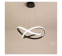 Chandelier light, LED Chandeliers, Remote Control Art FashRound Line Chandelier LED Rings Circle LED Chandelier Lighting Compatible with Living Room Dining Room(Blackwarmwhite,Dia70cm58w)
