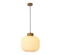 Chandelier light, Length 30cm Height 25cm - White Pendant Lamp Solid Wood Lamp Head Glass Lampshade LED Chandelier Compatible with Kitchen Island Living Room Bedroom (Size : C)(A)