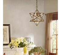 Chandelier Light, Lights, Hanging Lighting Fixture Star 1 Light Frosted Glass Kitchen Chandelier - Metallic Copper Finished V-Intage Ceiling Suspenslight Hanging Lighting (Color/B/L